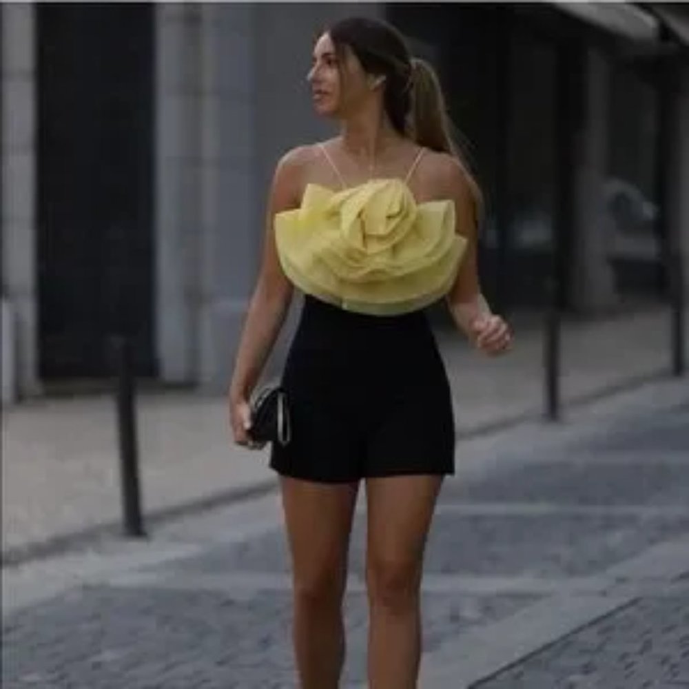ZARA Floral Organza Top - Picture 7 of 15